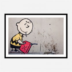 Charlie Brown Banksy Wall Art