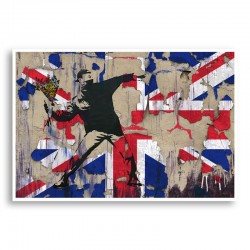 Banksy Flame Thrower Union Jack Wall Art