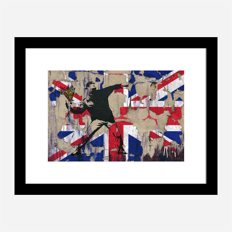 Banksy Flame Thrower Union Jack Wall Art