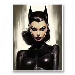 Sultry Catwoman Art Print