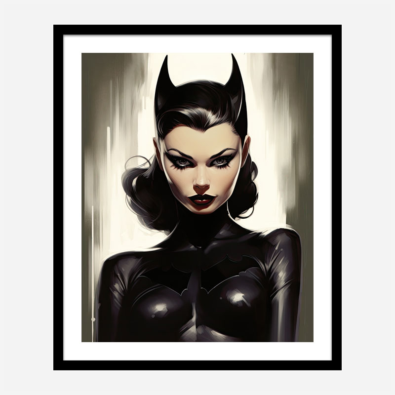 Sultry Catwoman Art Print