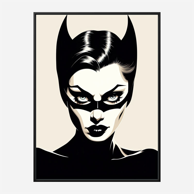 Catwoman Black & White Art Print