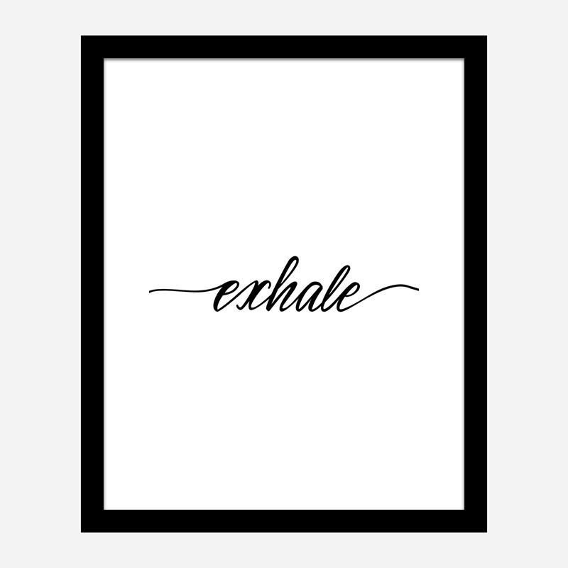 Exhale Typography Wall Art