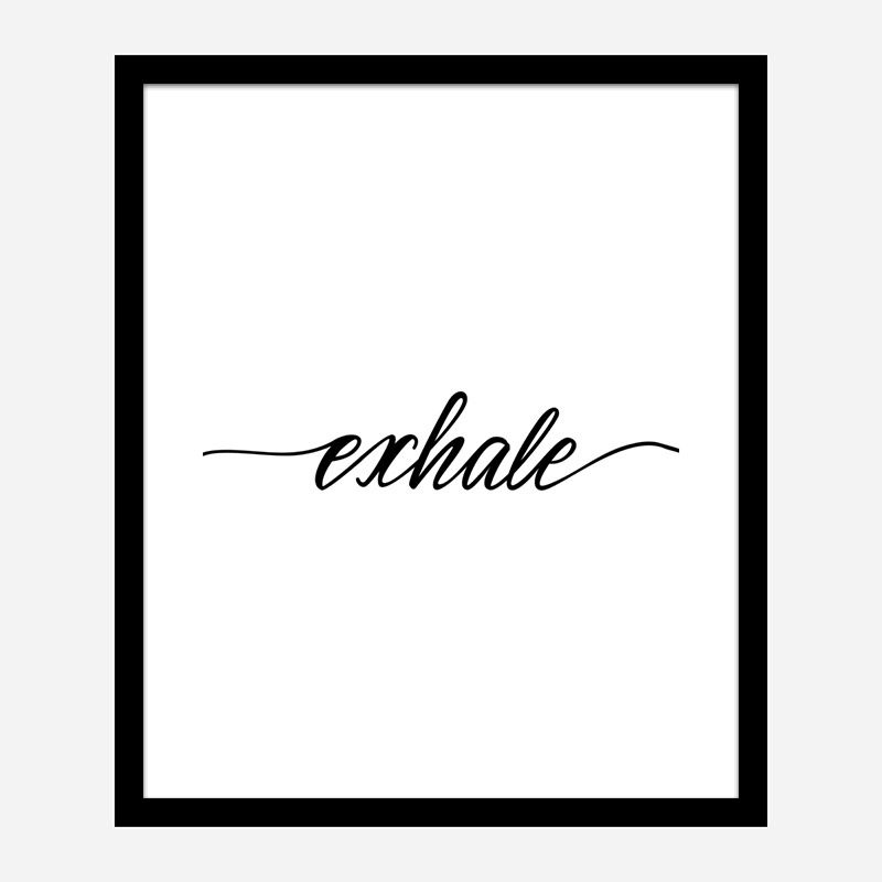 Exhale Typography Wall Art