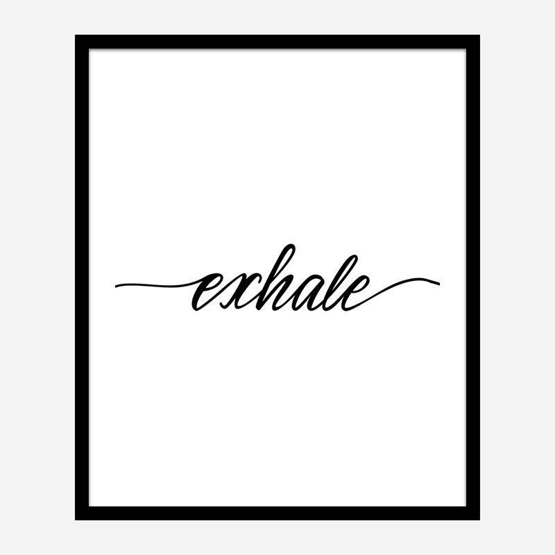 Exhale Typography Wall Art