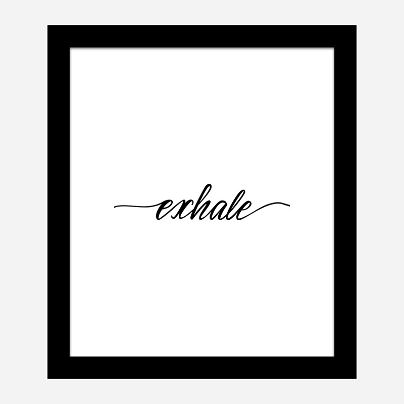 Exhale Typography Wall Art