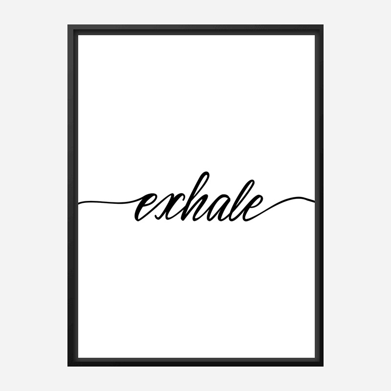 Exhale Typography Wall Art