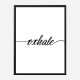 Exhale Typography Wall Art