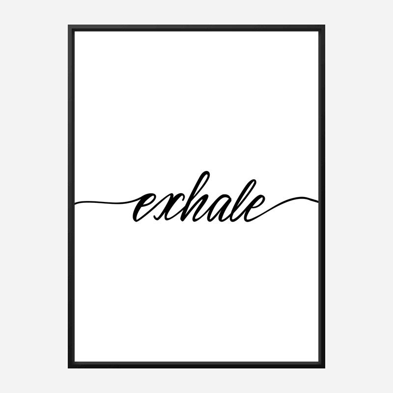 Exhale Typography Wall Art