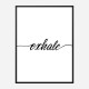 Exhale Typography Wall Art