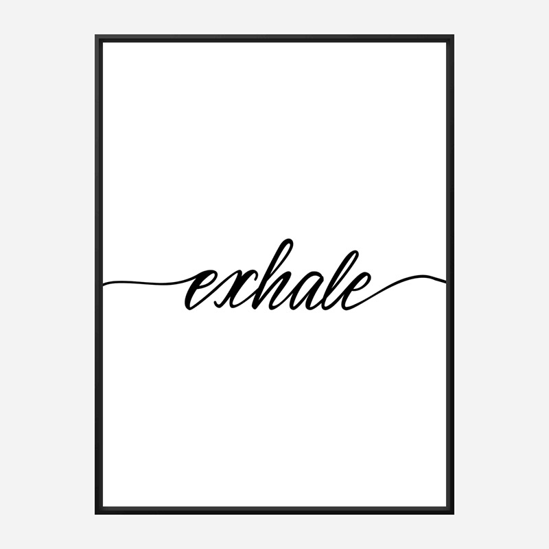 Exhale Typography Wall Art