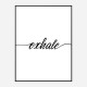 Exhale Typography Wall Art