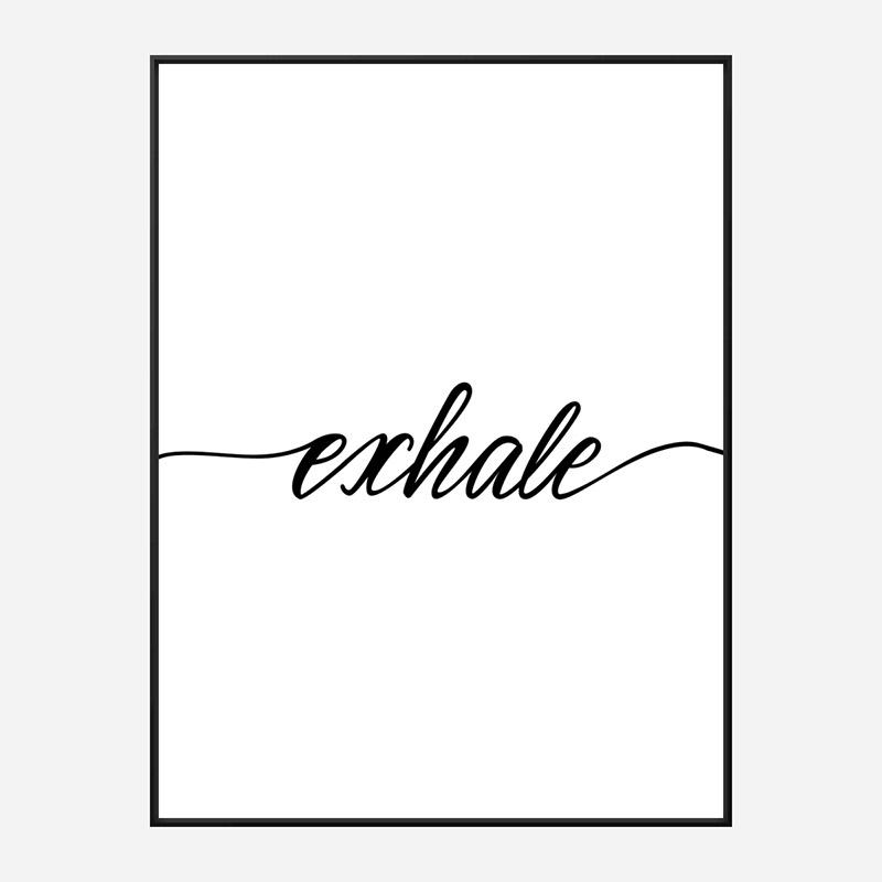 Exhale Typography Wall Art