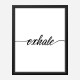 Exhale Typography Wall Art