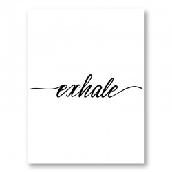 Exhale Typography Wall Art