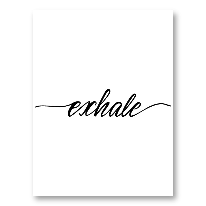 Exhale Typography Wall Art