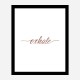 Exhale Rose Gold Typography Wall Art