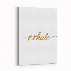 Exhale Gold Typography Wall Art