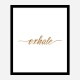 Exhale Gold Typography Wall Art Exhale Gold Typography Wall Art