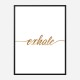 Exhale Gold Typography Wall Art