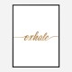 Exhale Gold Typography Wall Art Exhale Gold Typography Wall Art