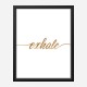 Exhale Gold Typography Wall Art Exhale Gold Typography Wall Art
