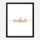 Exhale Gold Typography Wall Art