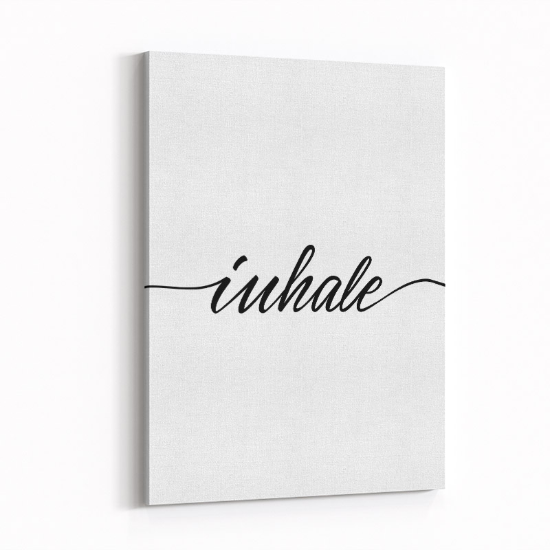 Inhale Typography Wall Art