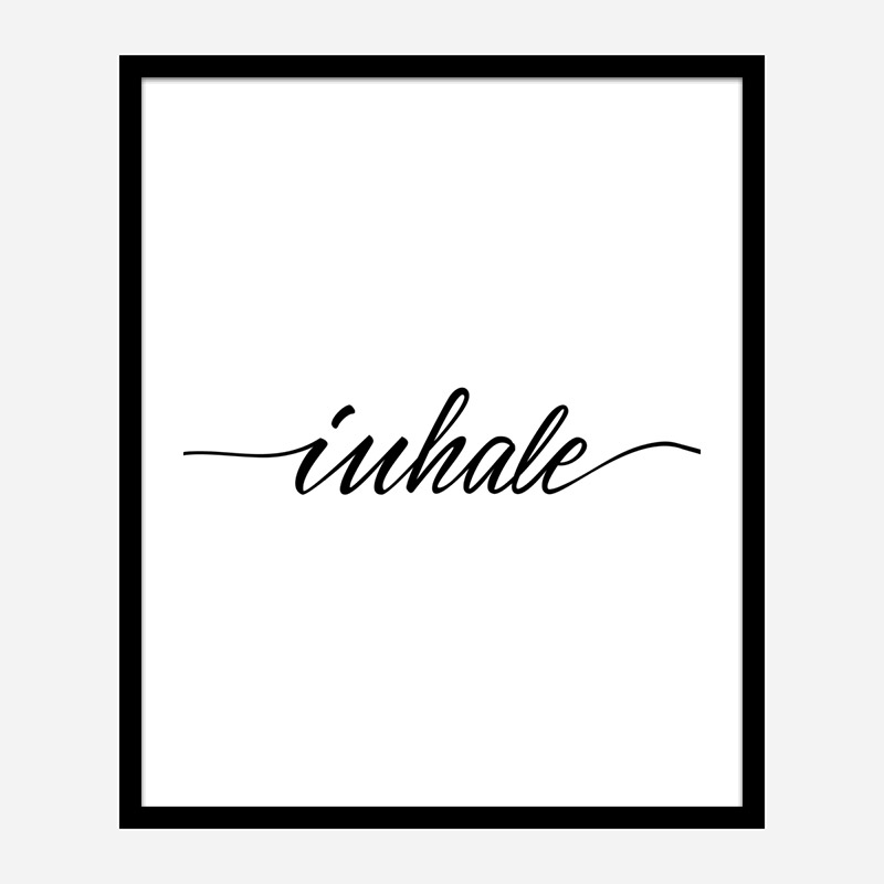 Inhale Typography Wall Art