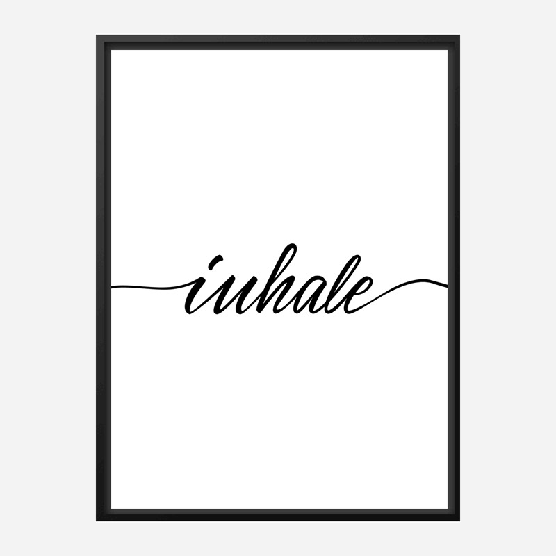 Inhale Typography Wall Art