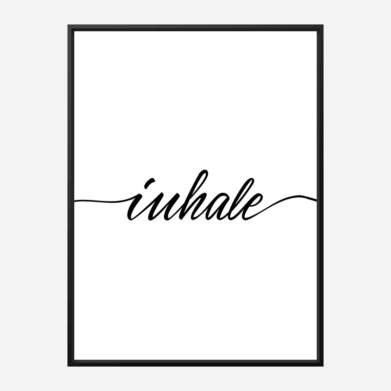 Inhale Typography Wall Art