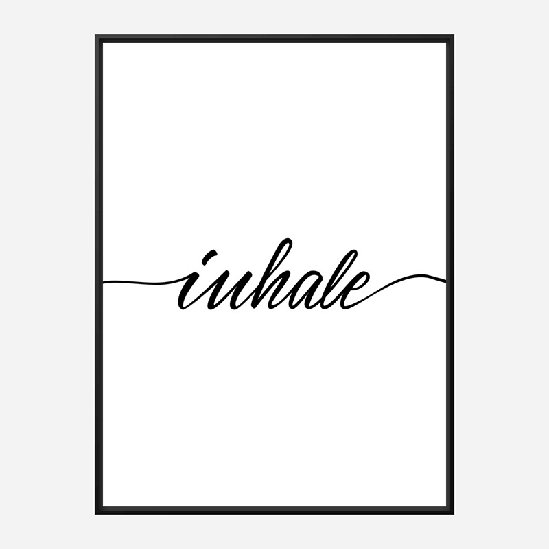 Inhale Typography Wall Art