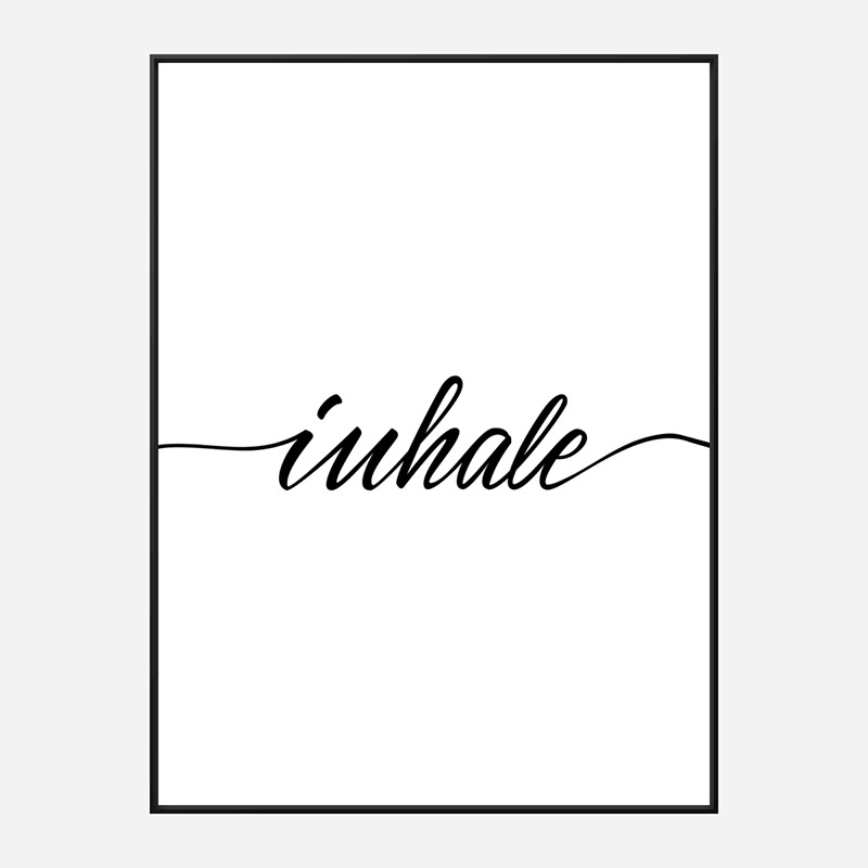 Inhale Typography Wall Art