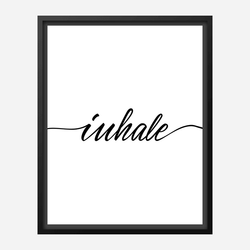 Inhale Typography Wall Art