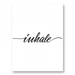 Inhale Typography Wall Art