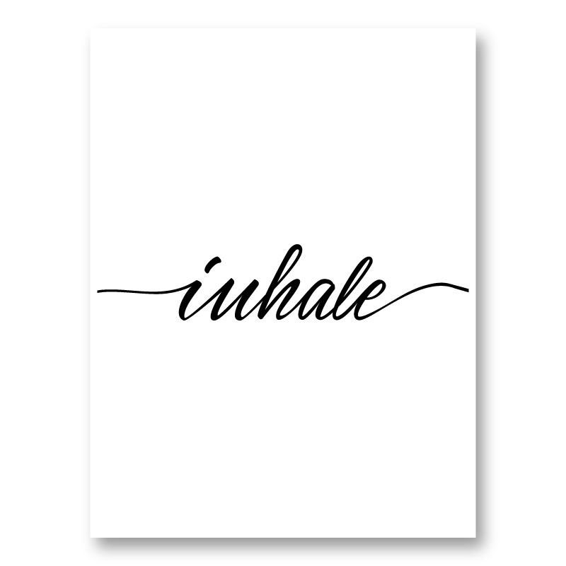 Inhale Typography Wall Art