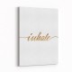 Inhale Gold Typography Wall Art