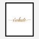Inhale Gold Typography Wall Art