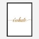 Inhale Gold Typography Wall Art