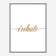 Inhale Gold Typography Wall Art