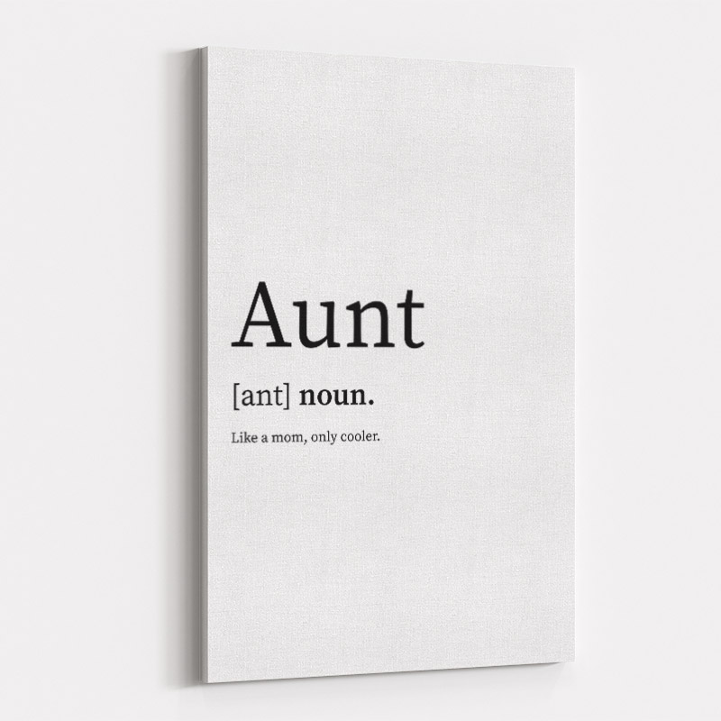 Aunt Definition Typography Wall Art