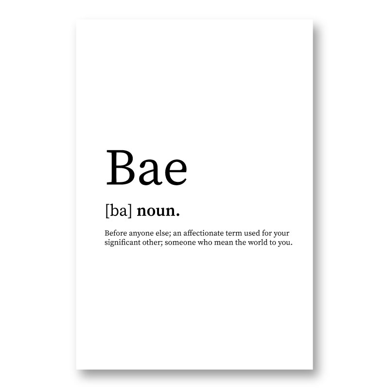 BAE Definition Typography Wall Art