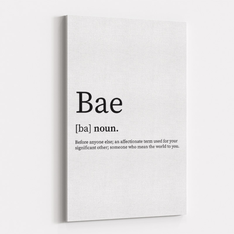 BAE Definition Typography Wall Art