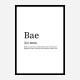 BAE Definition Typography Wall Art