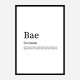 BAE Definition Typography Wall Art