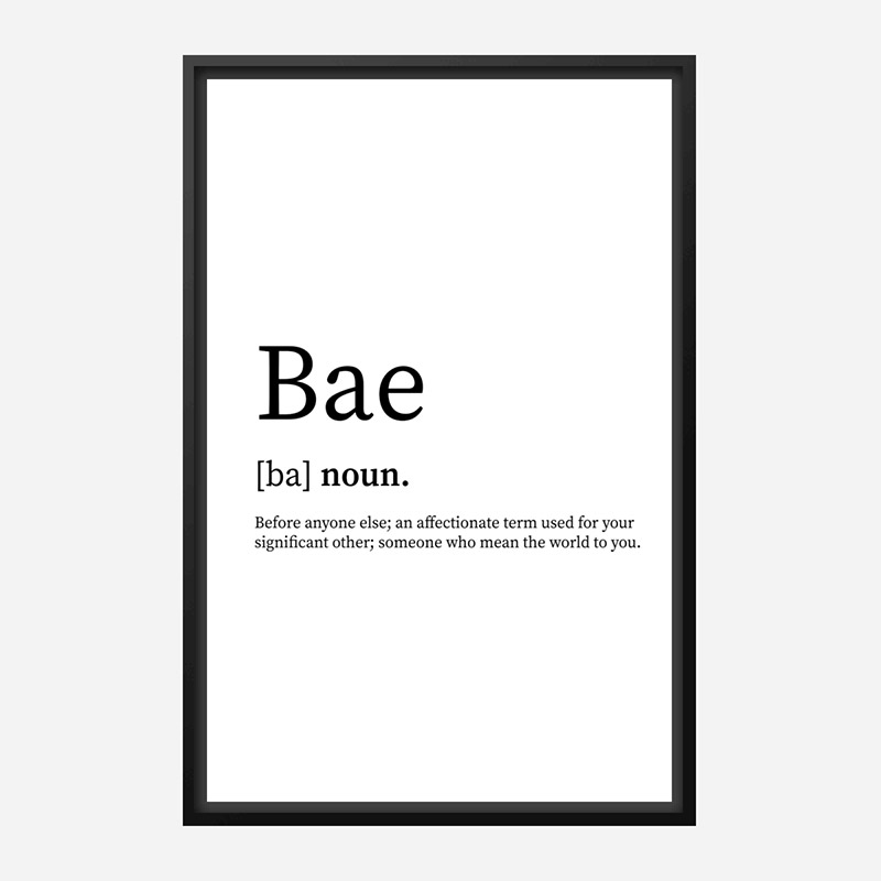 BAE Definition Typography Wall Art