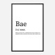 BAE Definition Typography Wall Art