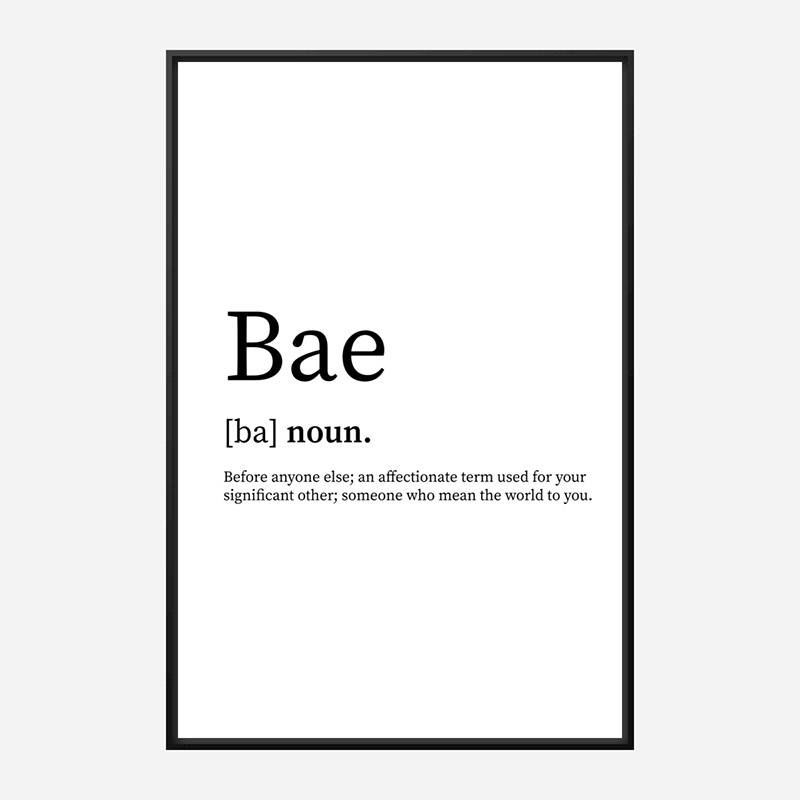 BAE Definition Typography Wall Art