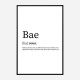 BAE Definition Typography Wall Art