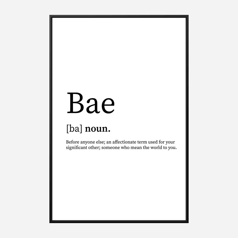 BAE Definition Typography Wall Art